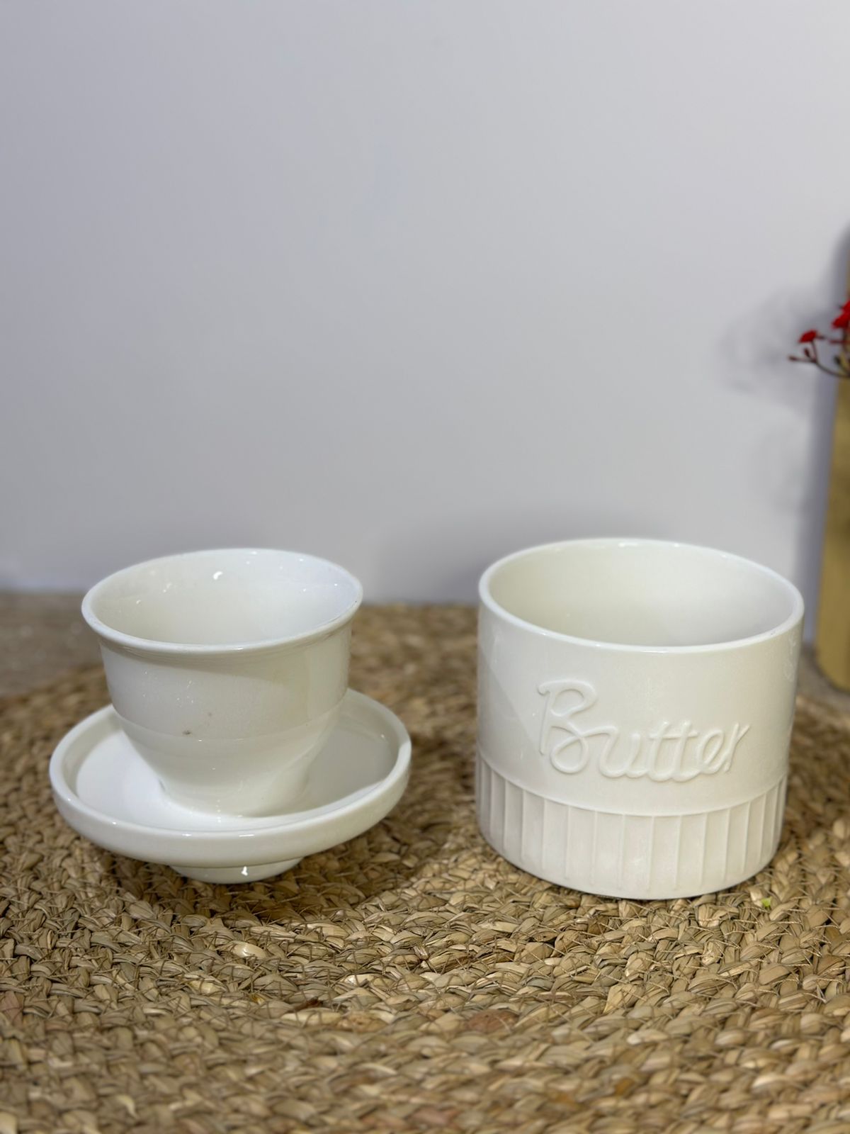 Medium Butter Bowl Container with Lid - Diqqawi Plates