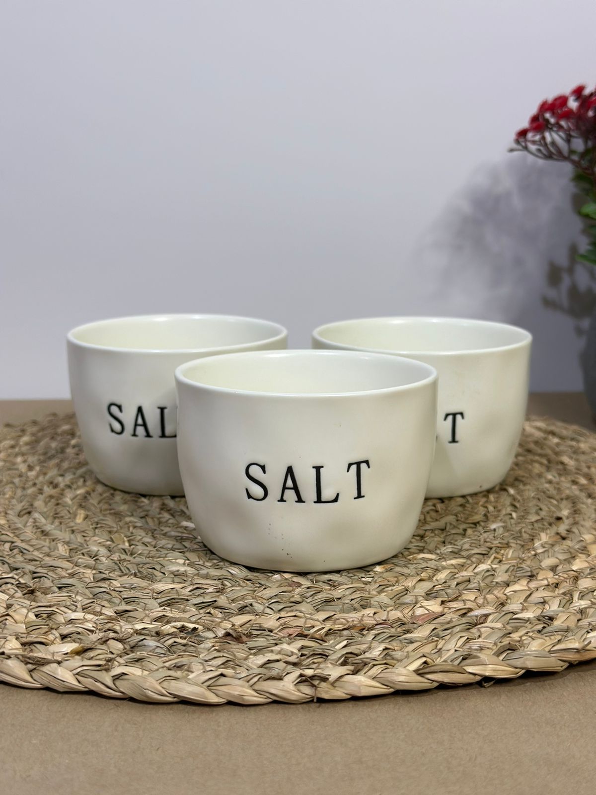 Medium Salt Porcelain Bowl Container - Diqqawi Plates