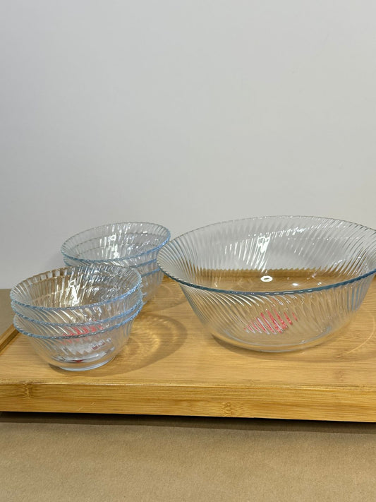 7 pcs Glass Serving bowls set - Diqqawi Plates