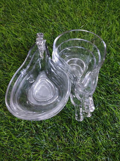 Stylish and Modern Glass Pear Bowl - Diqqawi Plates