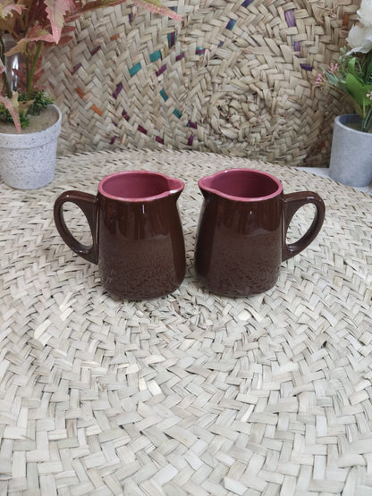600ml Brown Porcelain Mug Jug - Diqqawi Plates