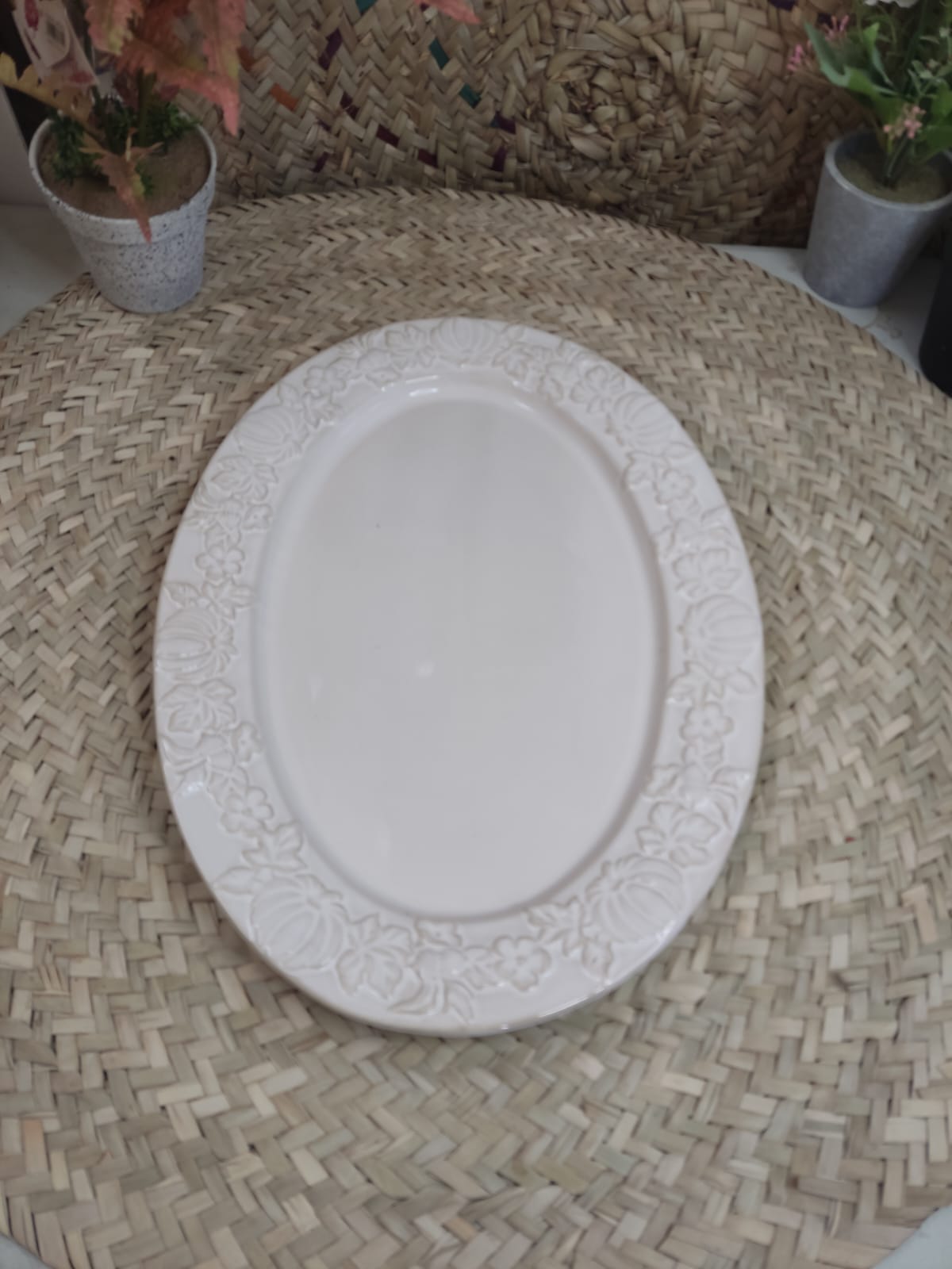 Large Porcelain Serving Plate 45cm - Diqqawi Plates
