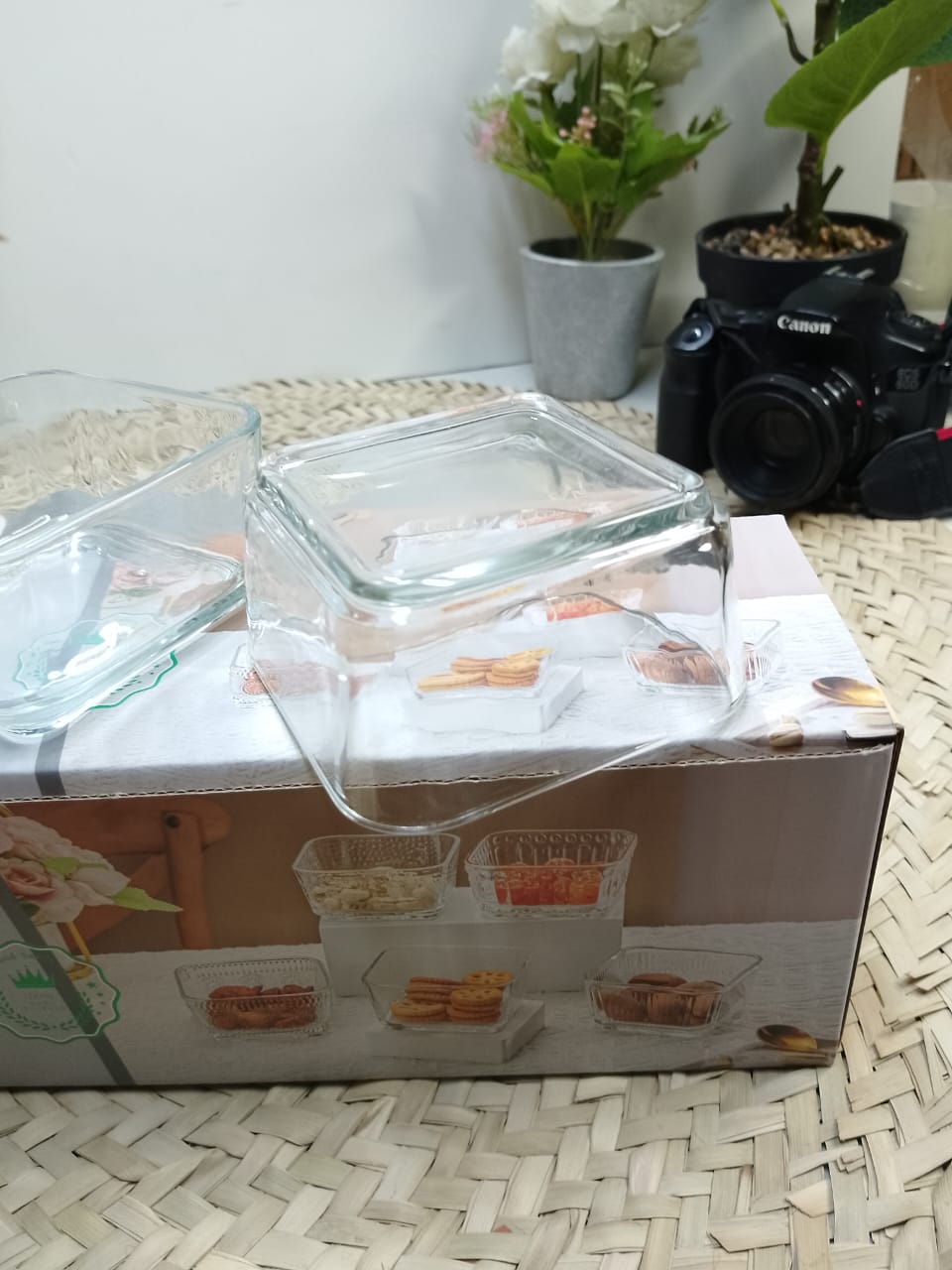 Square Glass Bowls Set of 6