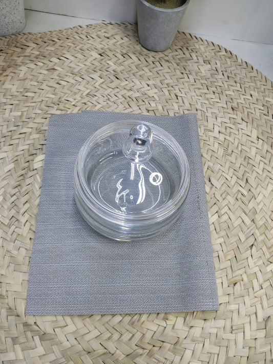 Heavy Glass Candy Bowl with Lid (14 cm)