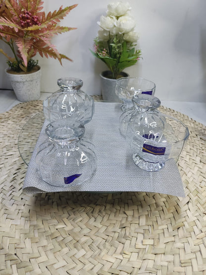 Glass Dessert ice cream Bowl 225ml Set of 6