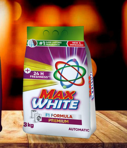 3KG MAX WHITE - Premium Automatic Detergent Powder