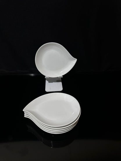 Stylish Oval flat porcelain plate styl4 - Diqqawi Plates