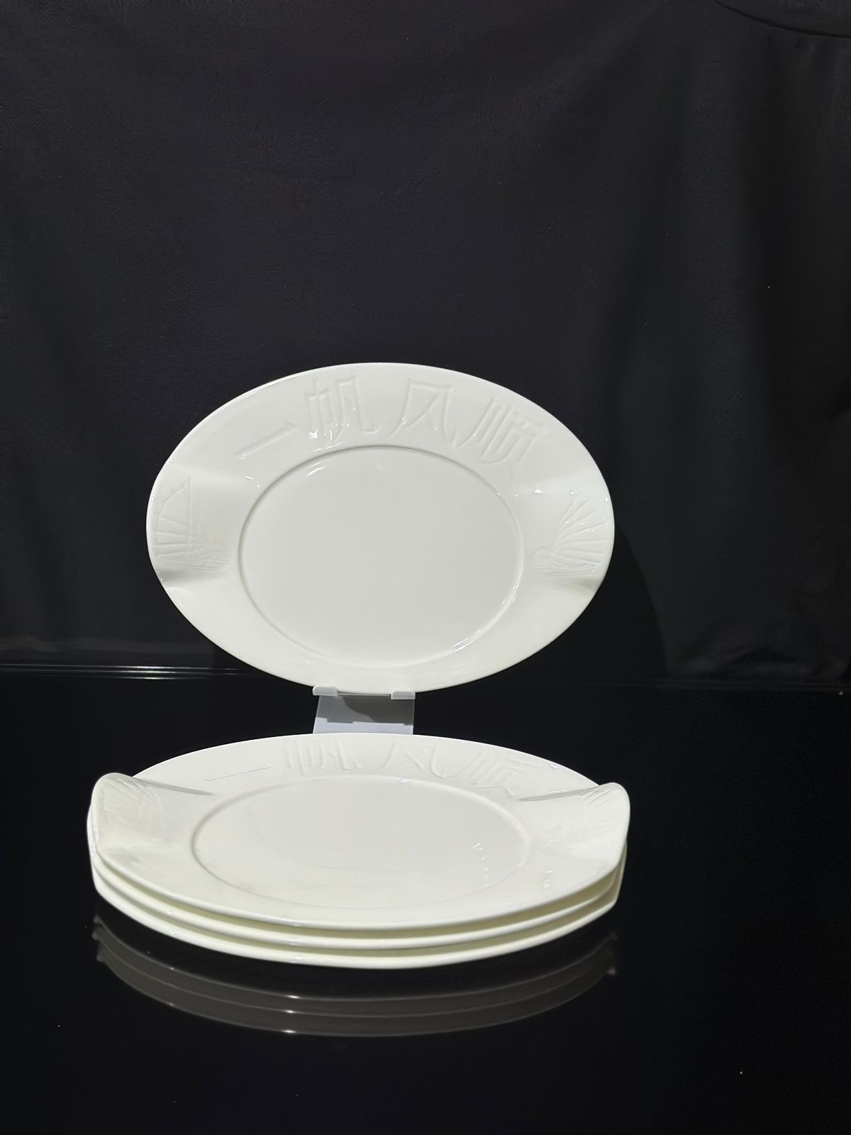 Luxury Decorated Oval White plate /tray porcelain styl7 - Diqqawi Plates