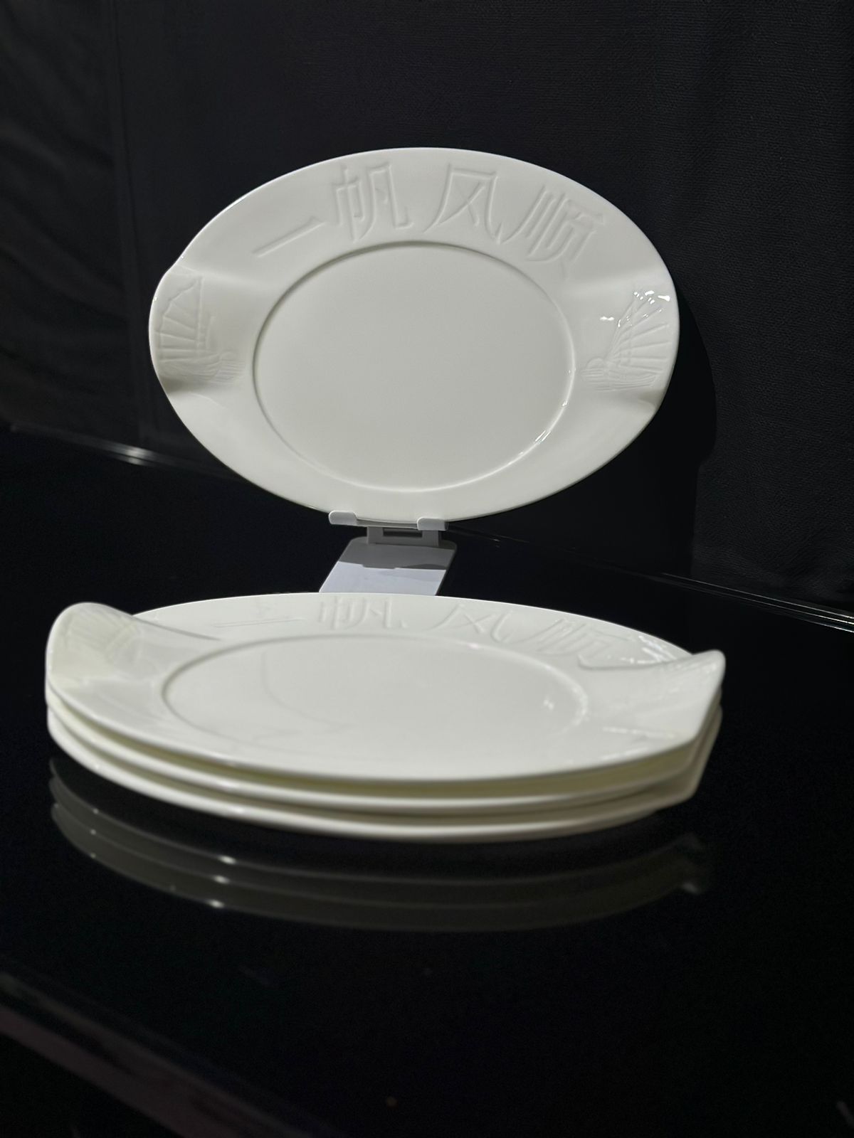 Luxury Decorated Oval White plate /tray porcelain styl7 - Diqqawi Plates
