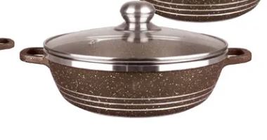 Eco-friendly Nonstick granite Low casserole 28 cm - Diqqawi Plates