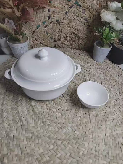Luxury White Porcelain Serving Set – 7 Pieces